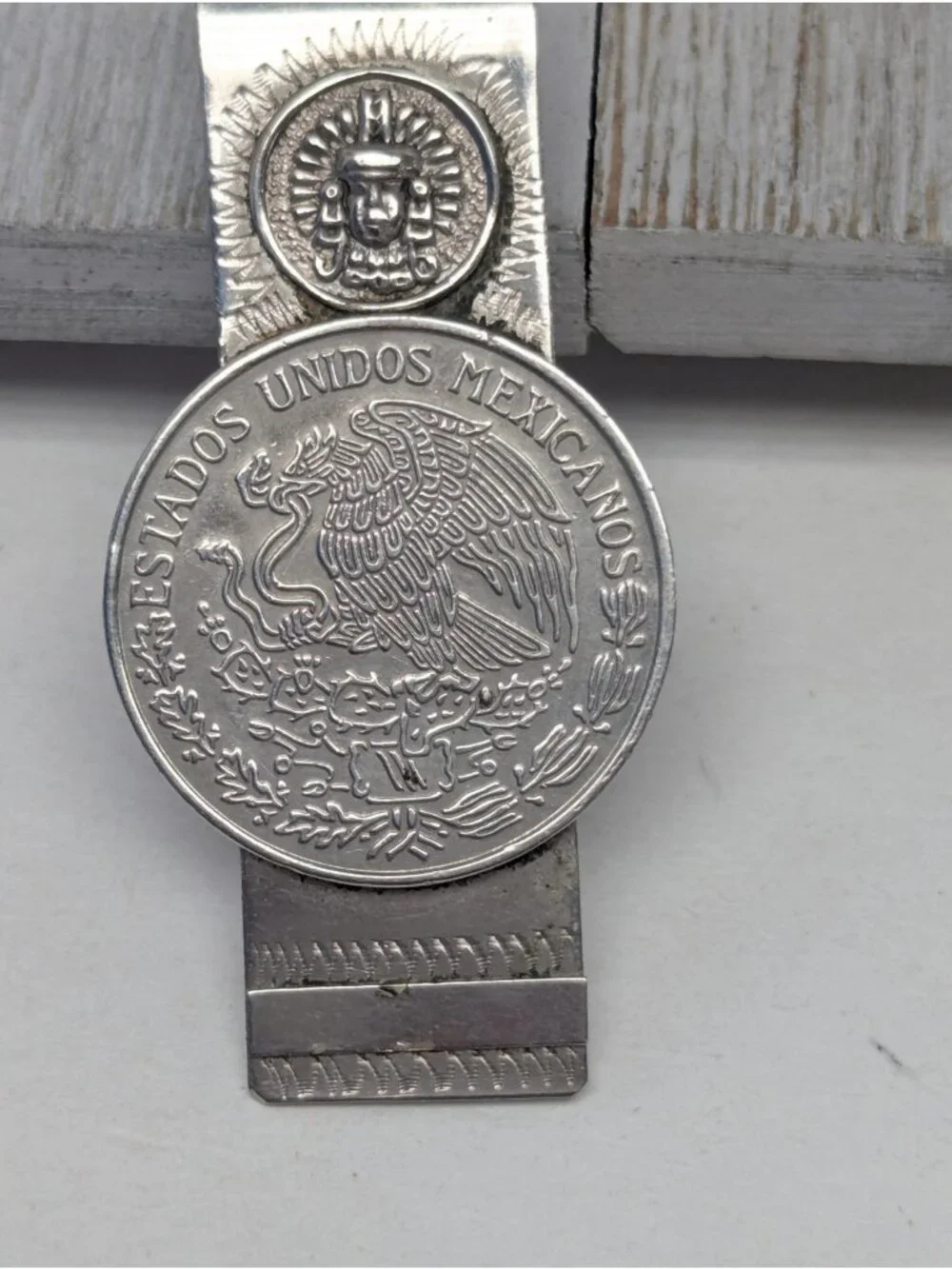 Vtg Mexico Alpaca Money Clip Estados Unidos Mexicanos Peso Coin